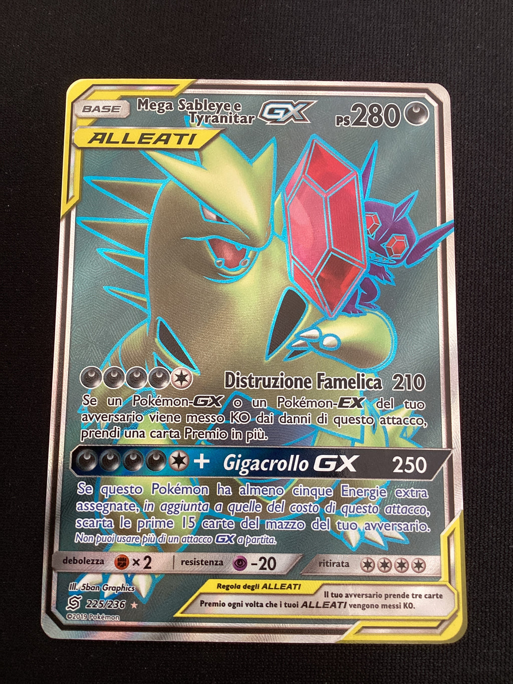 225-236 Mega Sableye Tyranitar Gx UNM Sintonia Mentale ITA EXCELLENT
