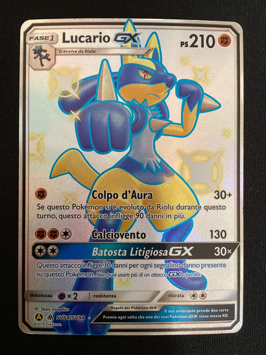 133-68 sv64-sv94 Lucario GX Ultra Shiny FLI Apocalisse di Luce ITA PL