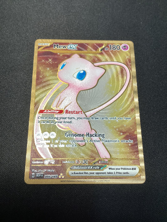 205-165 Mew ex Gold Rara Segreta MEW 151 VErsione In Metalo Collezione Ultra-Premium ENG NM