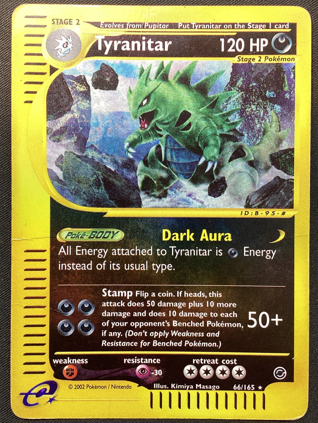 66-165 Tyranitar Rara EX Expedition ENG POOR