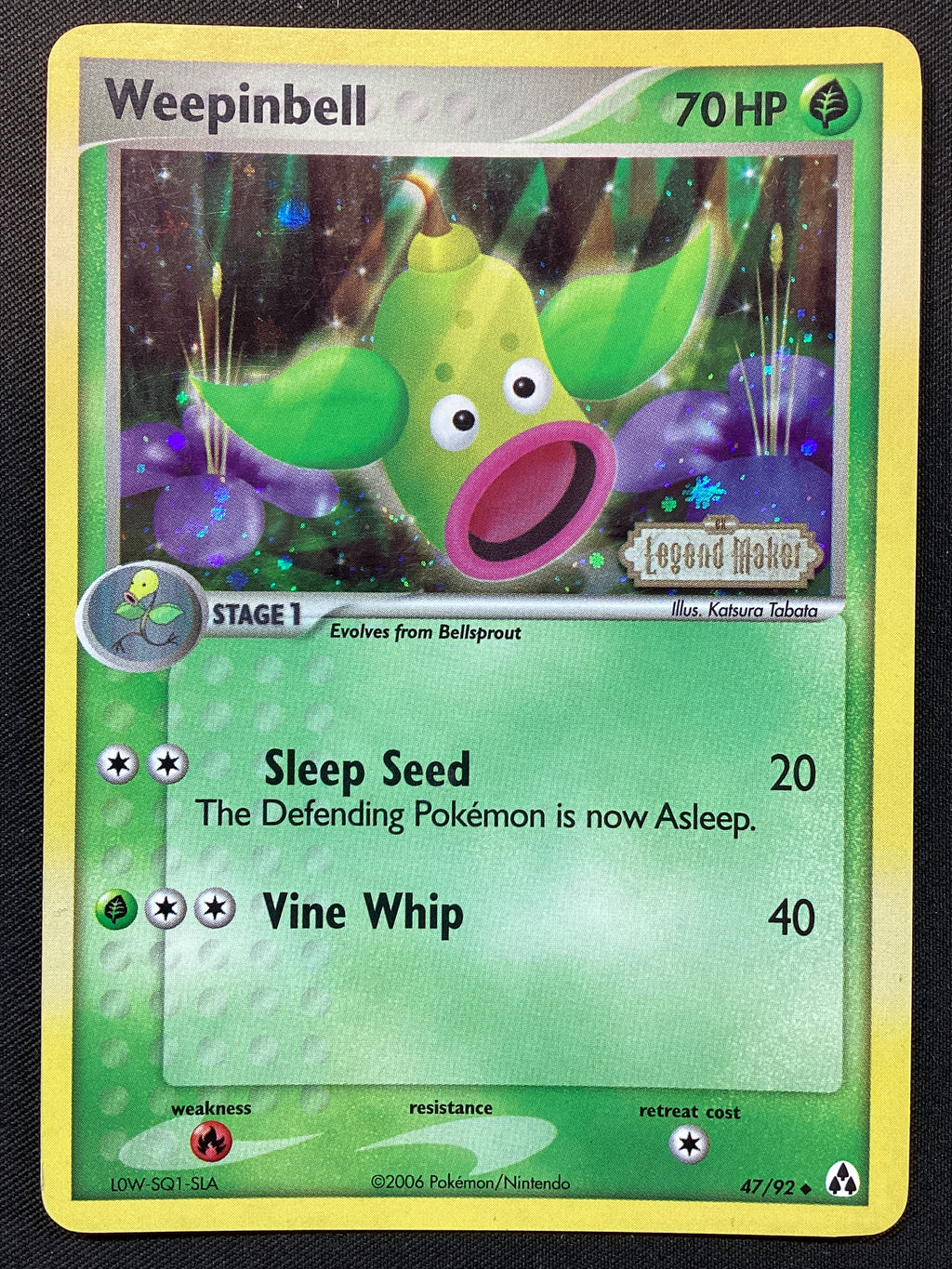 47-92 Weepinbell Stamped EX La Leggenda di Mew ENG EXCELLENT