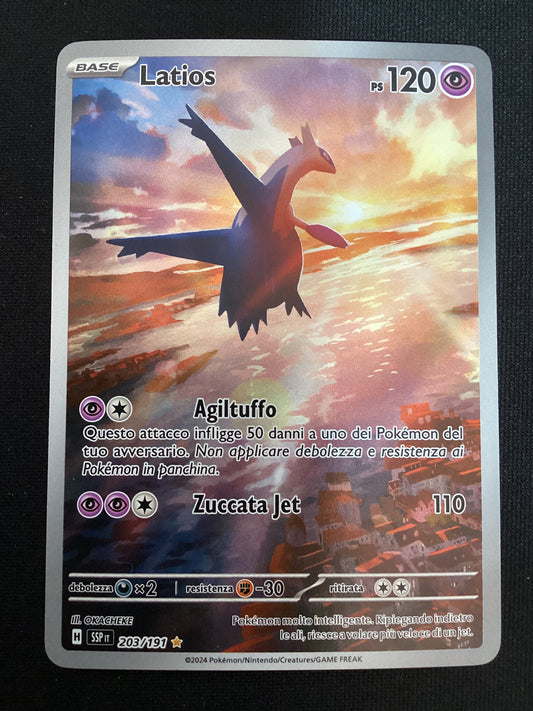 203-191 Latios Illustrazione Rara SSP Scintille Folgoranti ITA NM