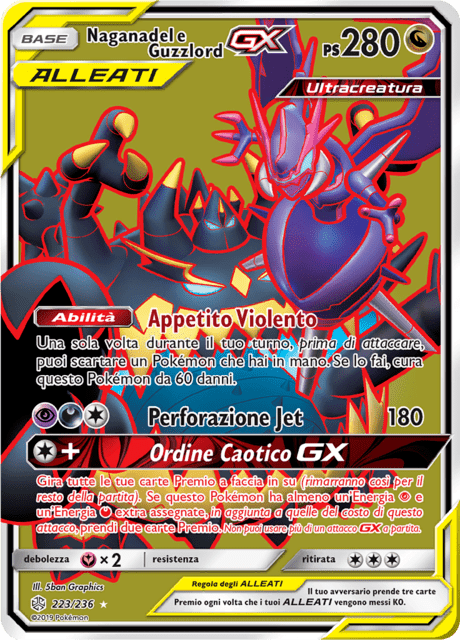 223-236 Naganadel & Guzzlord GX CEC Eclissi Cosmica ITA NM