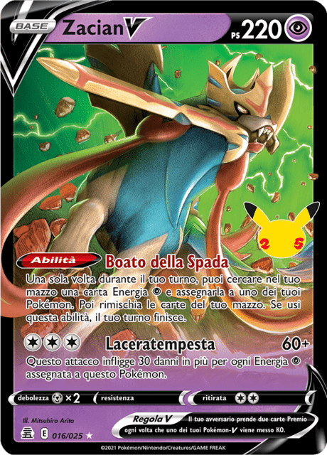 016-025 Zacian V CEL Gran Festa ITA NM