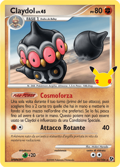 015-025 Claydol Liv. 45 CEL Gran Festa ITA NM