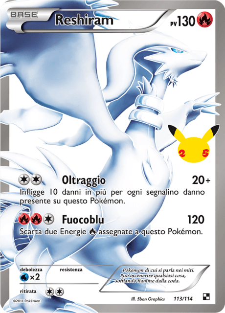 113-114 Reshiram CEL BLW Gran Festa ITA NM
