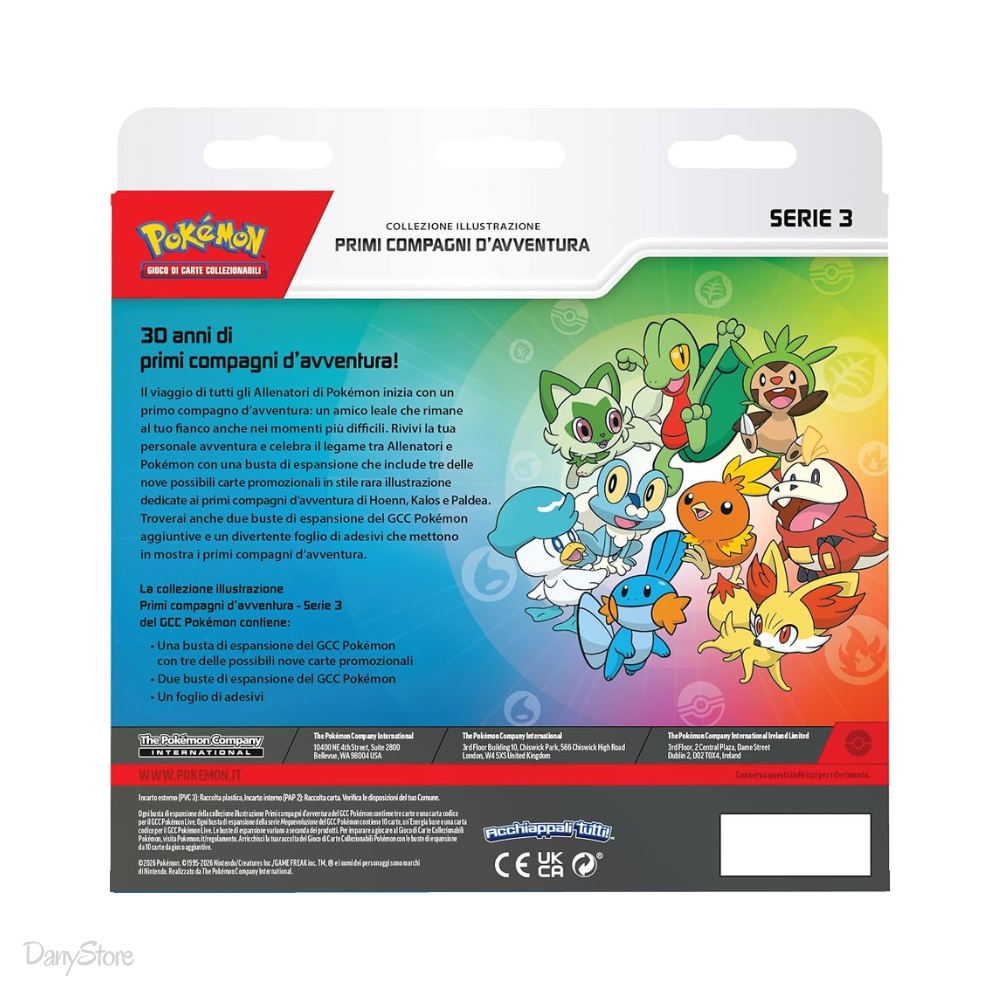 Pokémon Collezione Illustrazione Primi Compagni d'Avventura Serie 3 ITA