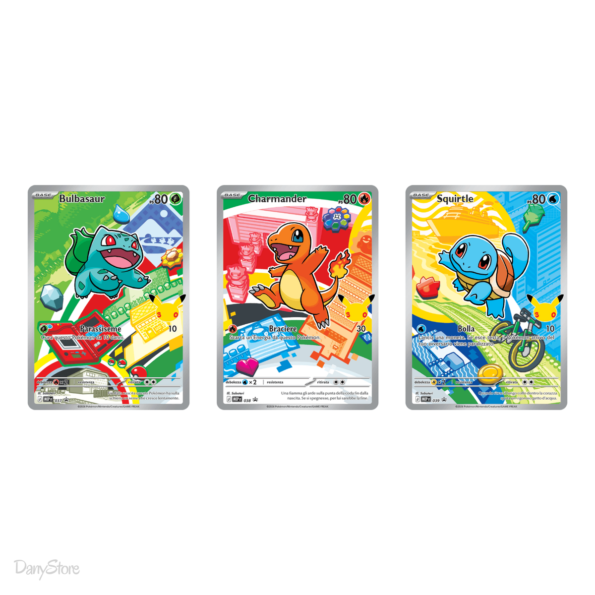 Pokémon Primi Compagni D’Avventura Volume 1 Set Starters Kanto ITA NM MEP Promo