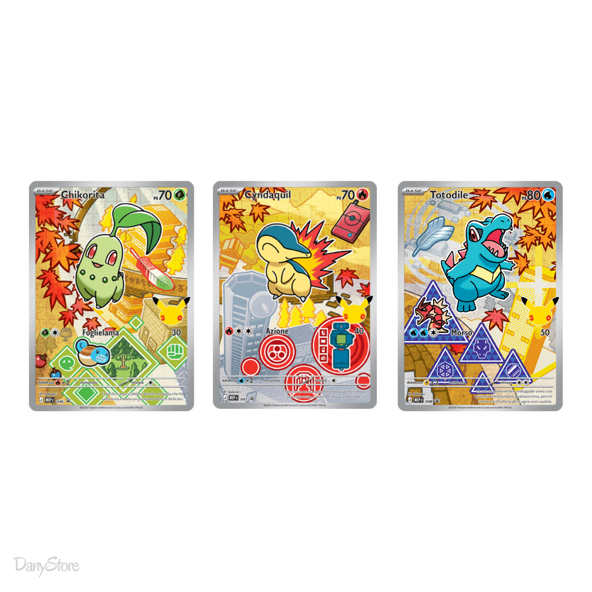Pokémon Primi Compagni D’Avventura Volume 2 Set Starters Johto ITA NM