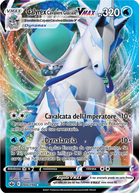 046-198 Calyrex Cavaliere Glaciale VMAX CRE Regno Glaciale ITA NM