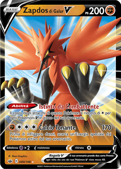 080-198 Zapdos Di Galar V CRE Regno Glaciale ITA NM
