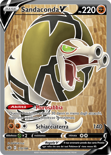 175-198 Sandaconda V Full Art CRE Regno Glaciale ITA NM