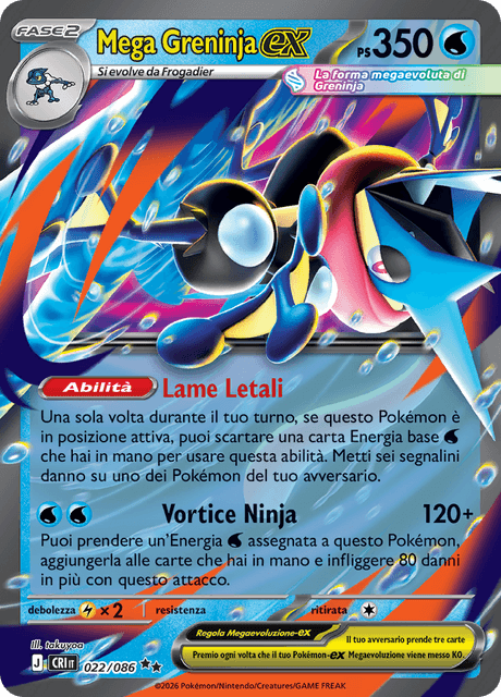 022-086 Mega Greninja ex Caos Nascente ITA NM