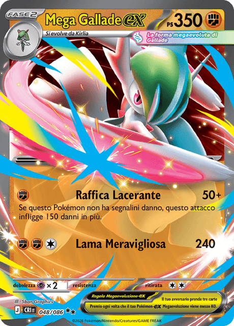 048-086 Mega Gallade ex CRI Caos Nascente ITA NM