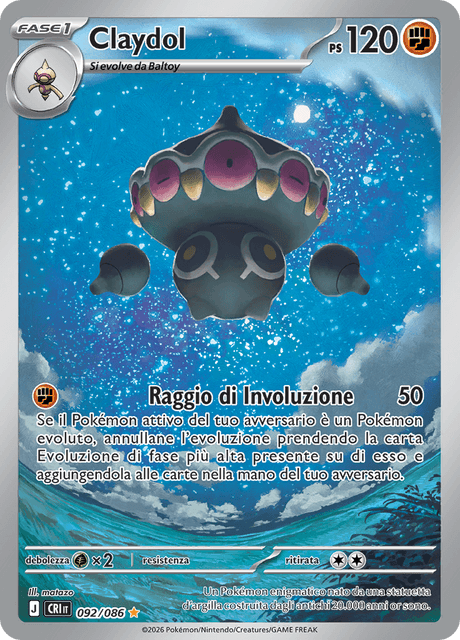 092-086 Claydol CRI Caos Nascente ITA NM