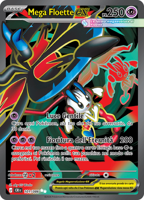 101-086 Mega Floette ex CRI Caos Nascente ITA NM