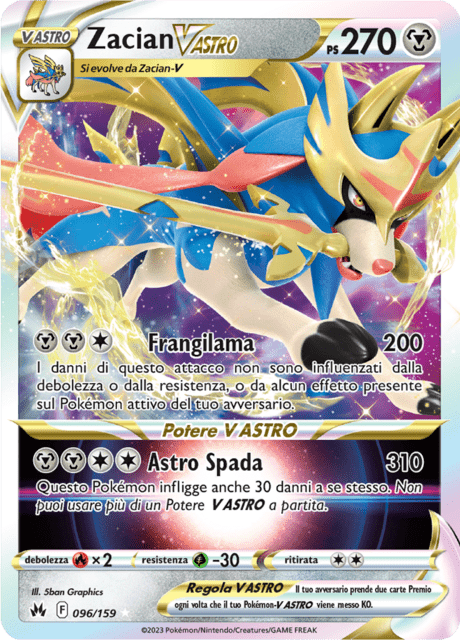 096-159 Zacian V Astro CRZ Zenit Regale ITA NM