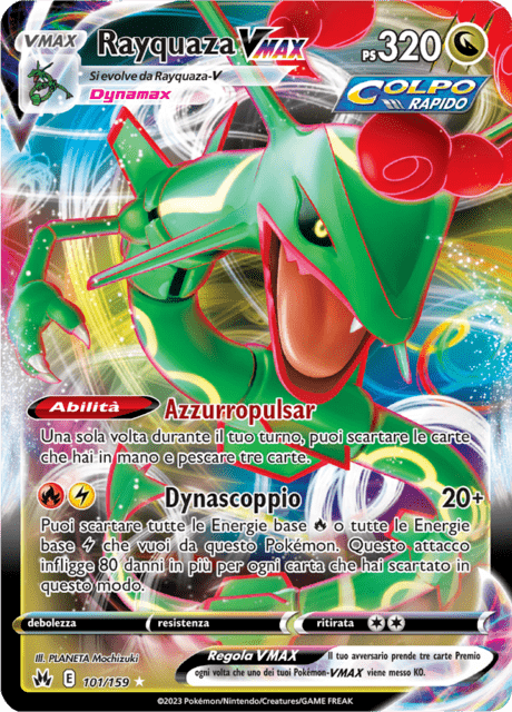 101-159 Rayquaza Vmax CRZ Zenit Regale ITA NM