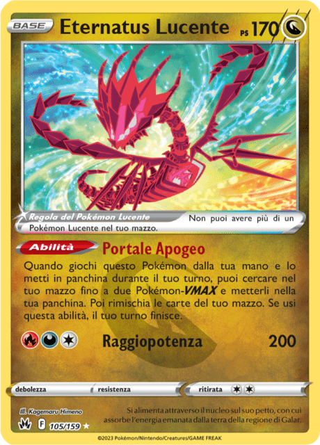 105-159 Eternatus Lucente CRZ Zenit Regale ITA NM
