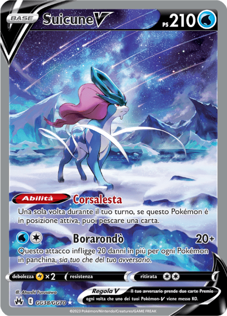 198-159 GG38-GG70 Suicune V Galleria Di Galar CRZ Zenit Regale ITA NM
