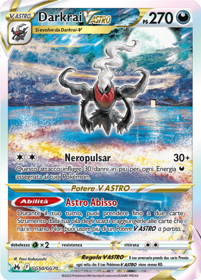 210-159 GG50-GG70 Darkrai V Astro Galleria Di Galar CRZ Zenit Regale ITA NM