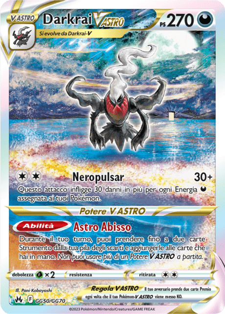 210-159 GG50-GG70 Darkrai V Astro Galleria Di Galar CRZ Zenit Regale ITA NM