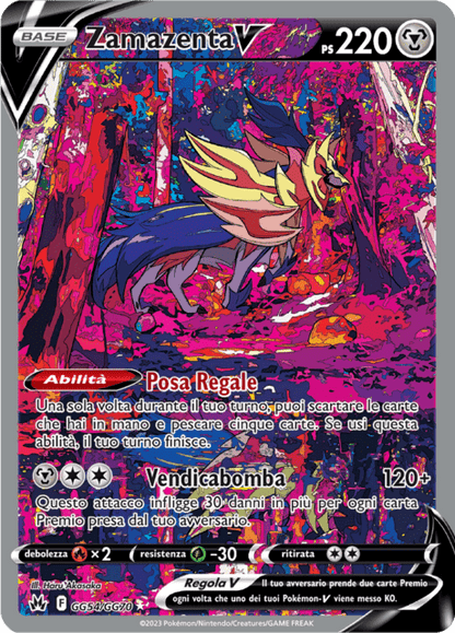 214-159 GG54-GG70 Zamazenta V Galleria Di Galar CRZ Zenit Regale ITA NM