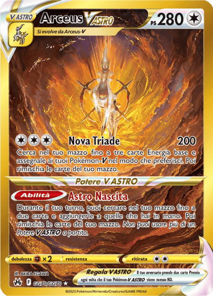 GG70-GG70 Arceus V Astro Gold Galleria Di Galar CRZ Zenit Regale ITA NM
