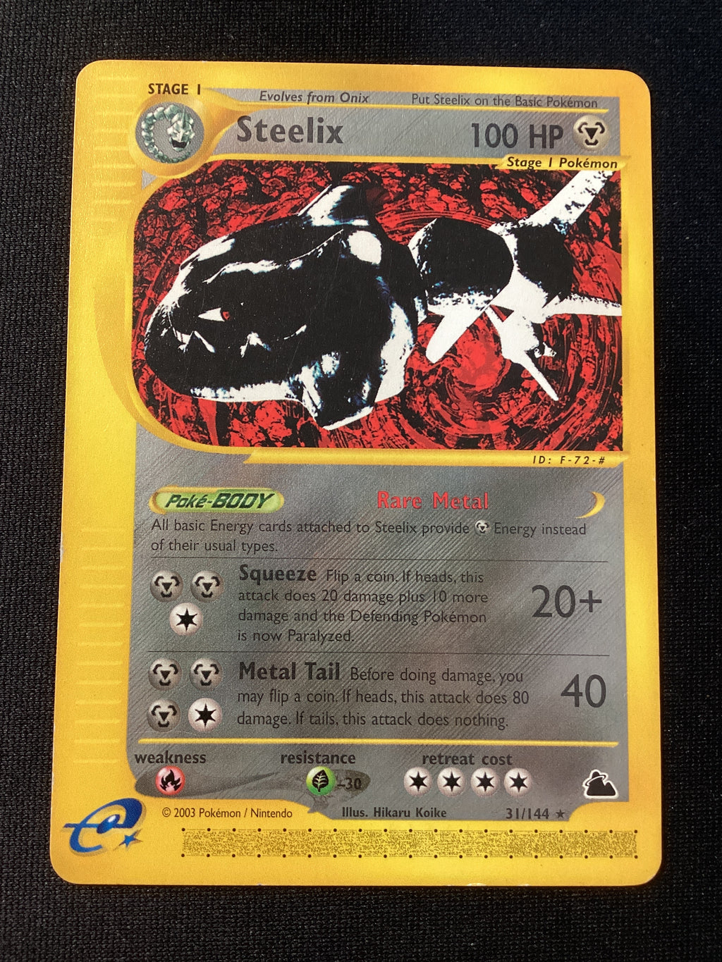 031-144 Steelix Rara SK Skyridge ENG LIGHT PLAYED