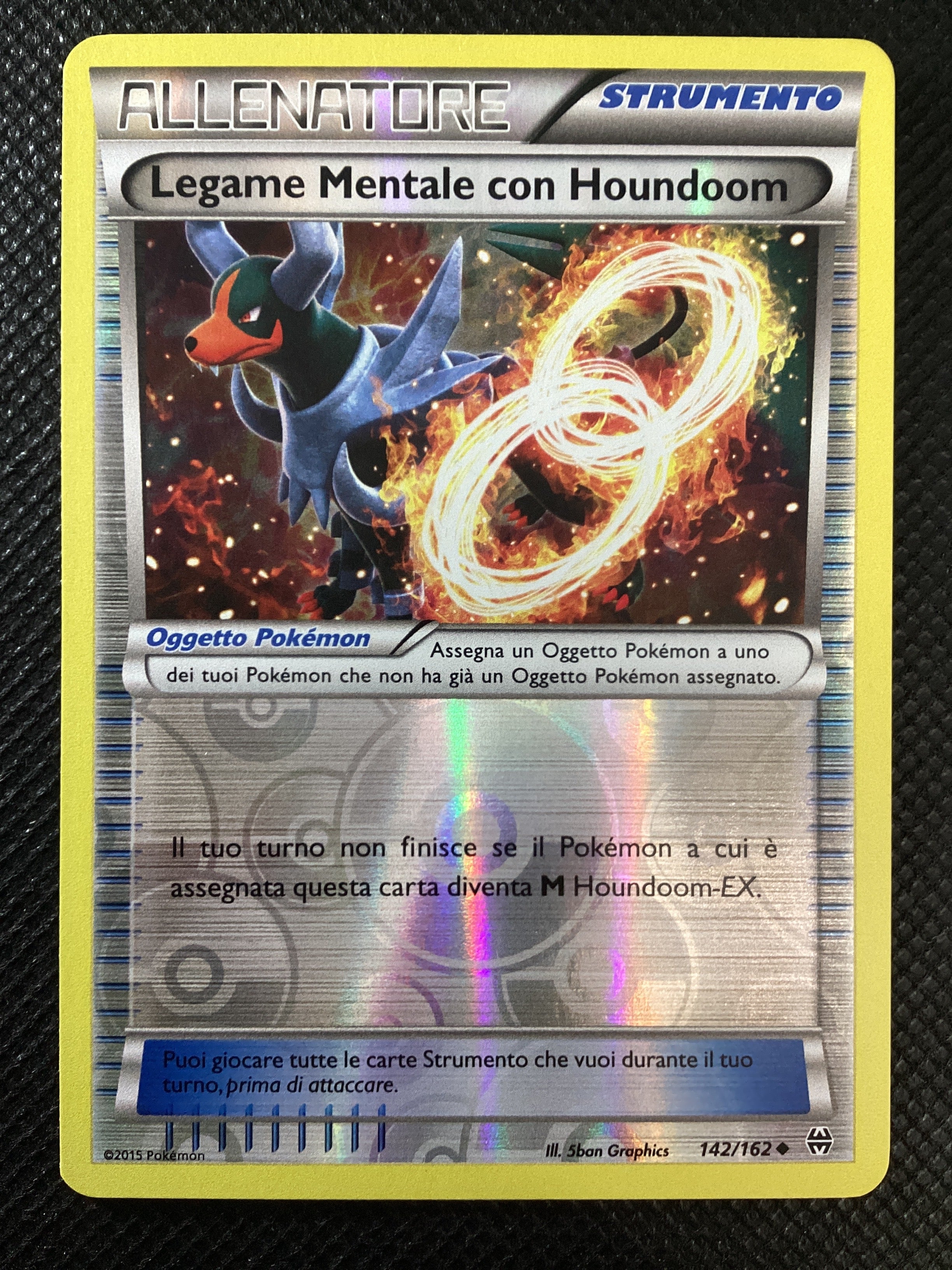 142-162 Legame Mentale Con Houndoom Non Comune Reverse  BKT Turbo Blitz ITA NM