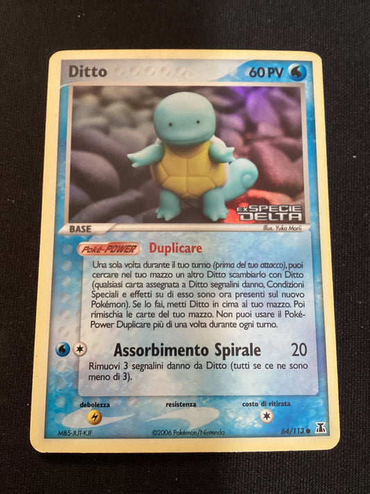 064-113 Ditto (Squirtle) Comune Holo Foil Stamp Ex Spedie Delta ITA GOOD