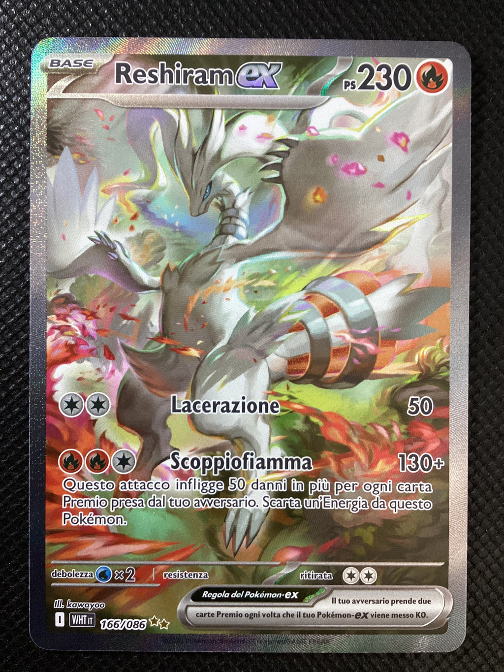 166-086 Reshiram ex Alternative Art WHT Fuoco Bianco ITA NM