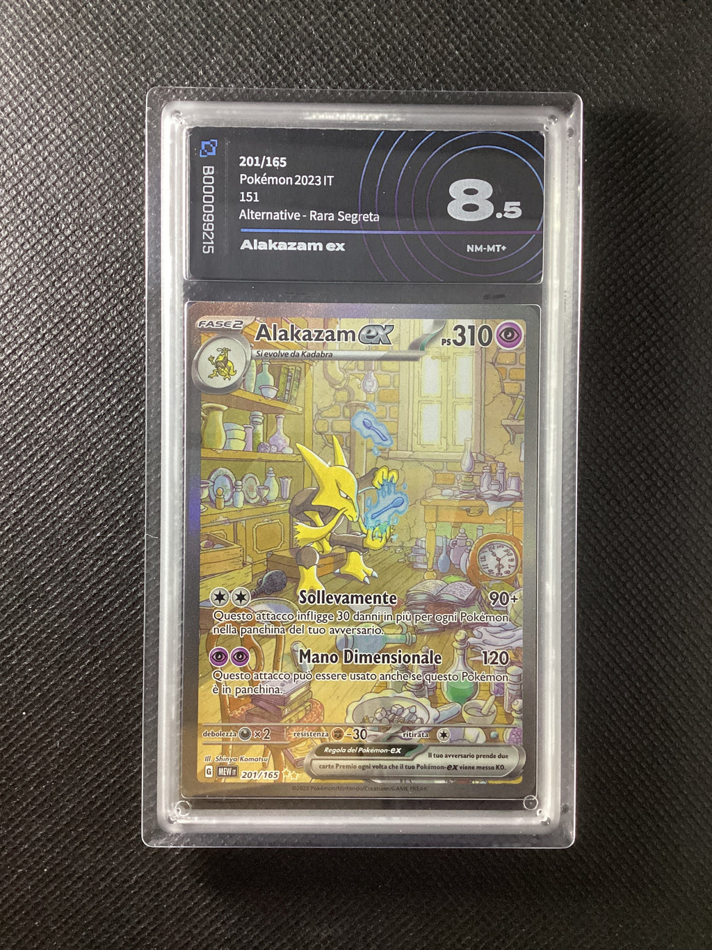 Pokémon Alakazam Ex - 151 - MEW 201-165 AiGrading 8.5 NM-MT+ B000099215 ITA