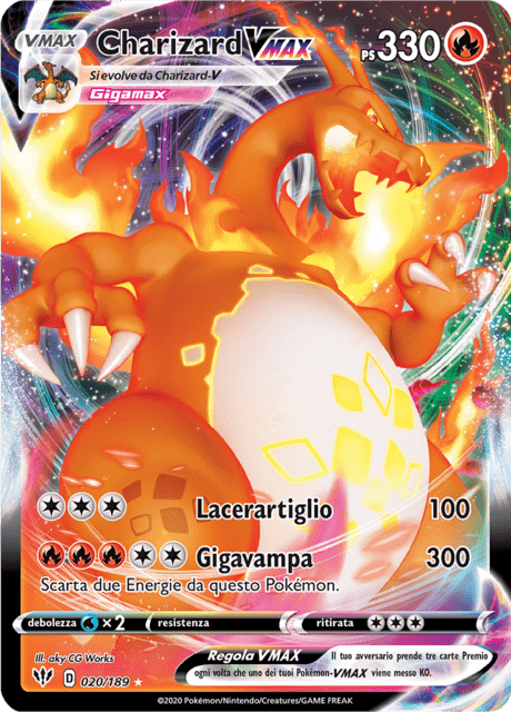 020-189 Charizard VMAX DAA Fiamme Oscure ITA EXCELLENT