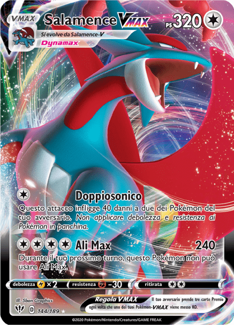 144-189 Salamence VMAX DAA Fiamme Oscure ITA NM