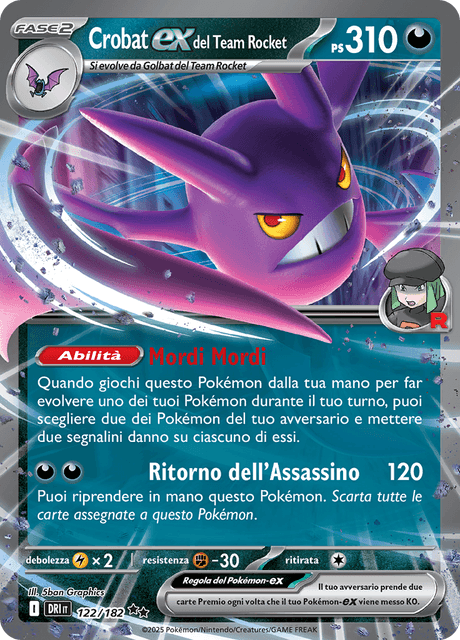 122-182 Crobat ex del Team Rocket DRI Rivali Predestinati ITA NM