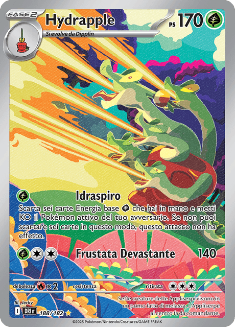188-182 Hydrapple Illustrazione Rara DRI Rivali Predestinati ITA NM