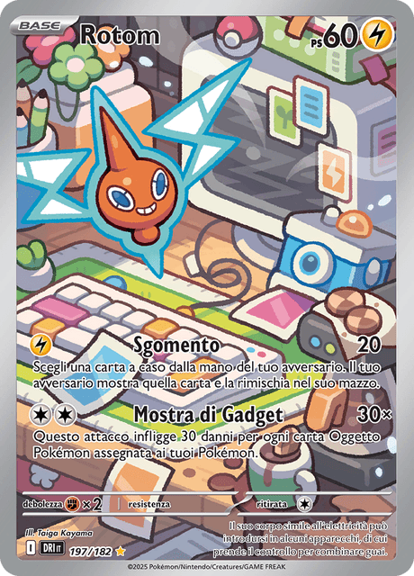 197-182 Rotom Illustrazione Rara DRI Rivali Predestinati ITA NM