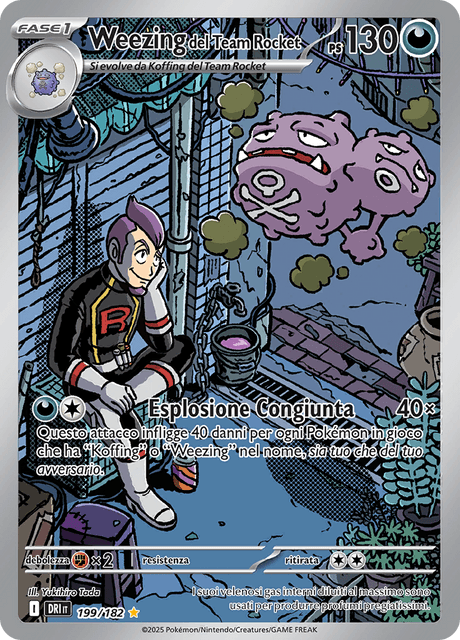 199-182 Weezing Del Team Rocket Illustrazione Rara DRI Rivali Predestinati ITA NM