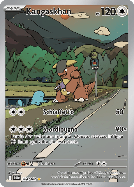 204-182 Kangaskhan Illustrazione Rara DRI Rivali Predestinati ITA NM