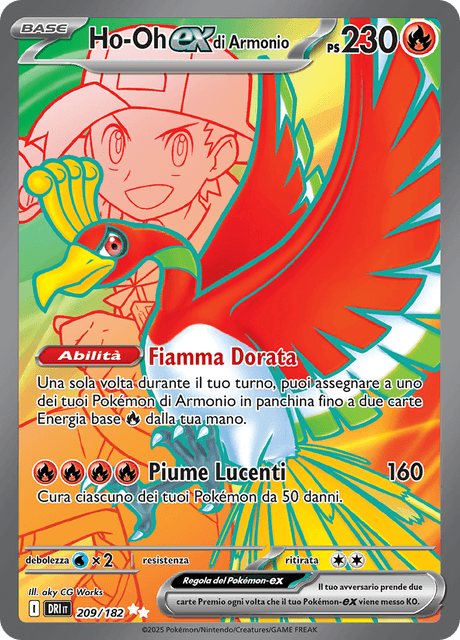 209-182 Ho-Oh ex Di Armonio Full Art DRI Rivali Predestinati ITA NM