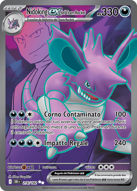 216-182 Nidoking Del Team Rocket DRI Rivali Predestinati ITA NM