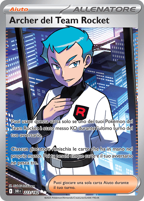223-182 Archer Del Team Rocket Full Art  DRI Rivali Predestinati ITA NM