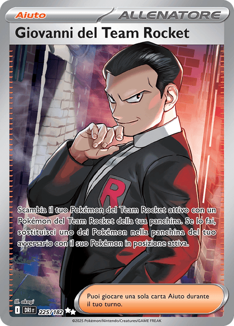 225-182 Giovanni Del Team Rocket Full Art DRI Rivali Predestinati ITA NM