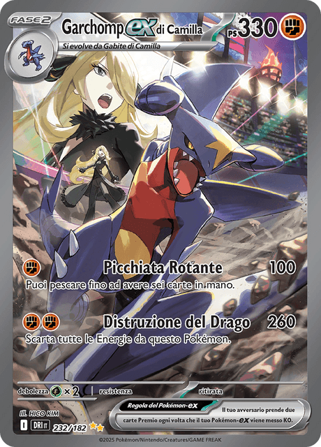 232-182 Garchomp-ex di Camilla DRI Rivali Predestinati ITA NM