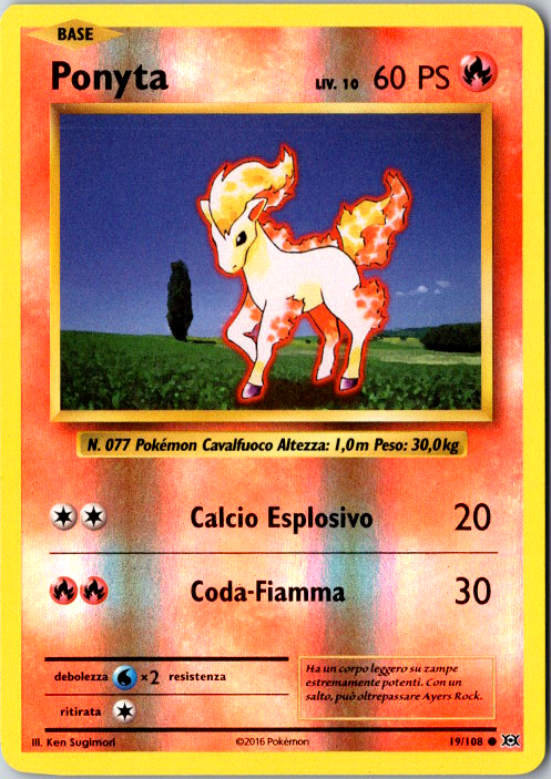 19-108 Ponyta Reverse Holo EVO Evoluzioni ITA EXCELLENT
