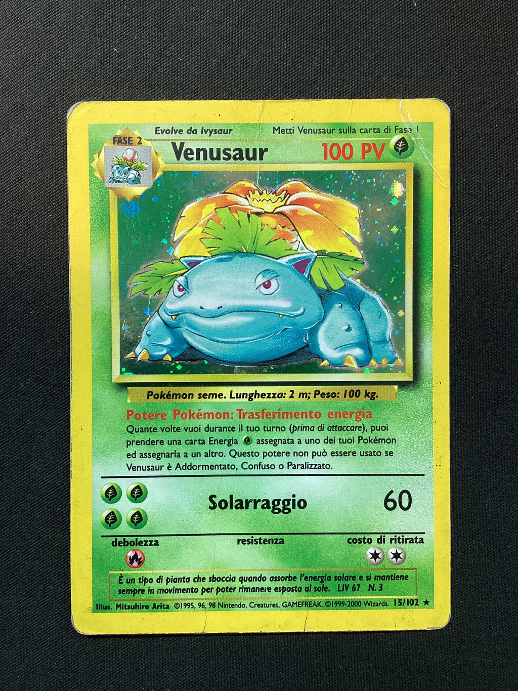 15-102 Venusaur HOLO BS Set Base ITA POOR