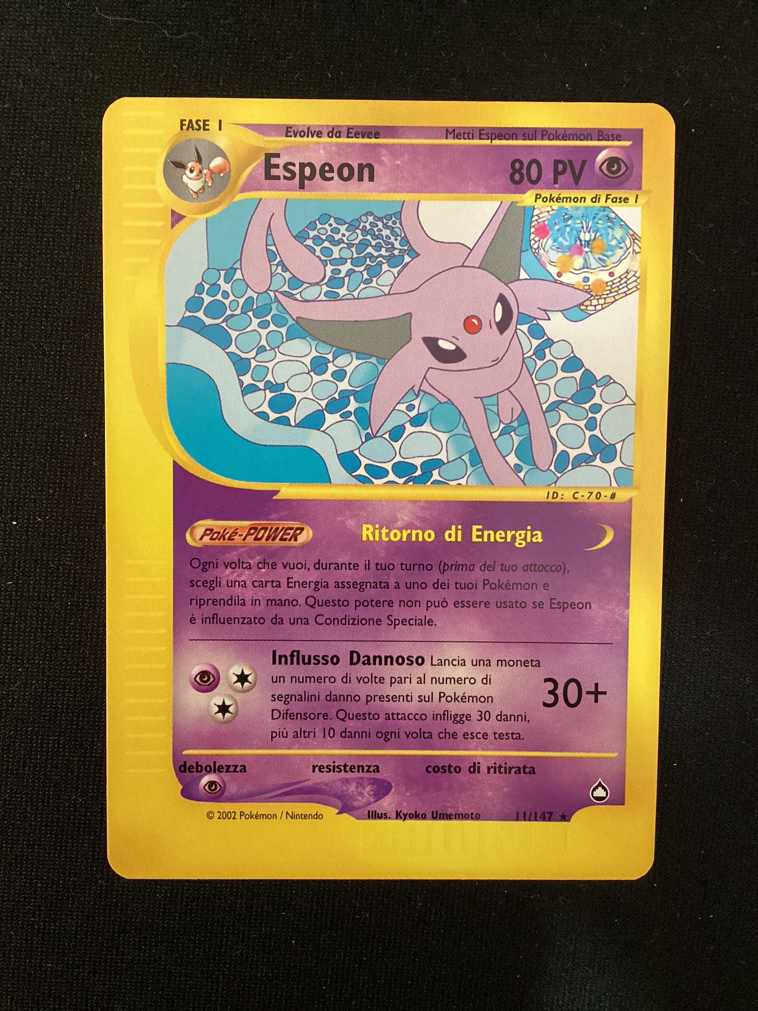 011-147 Espeon Rara Aquapolis  ITA NM
