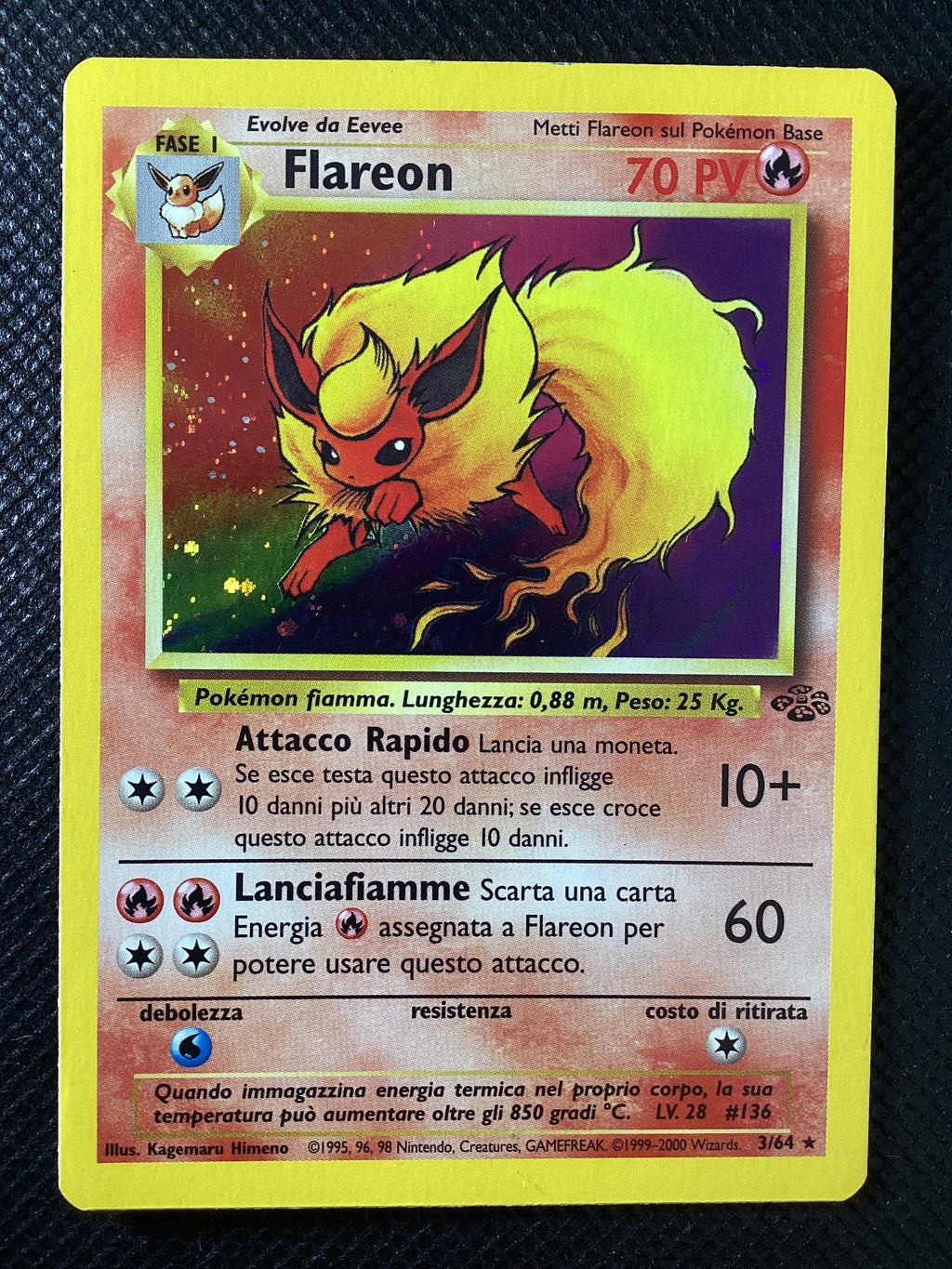 03-64 Flareon Holo JU Jungle ITA GOOD