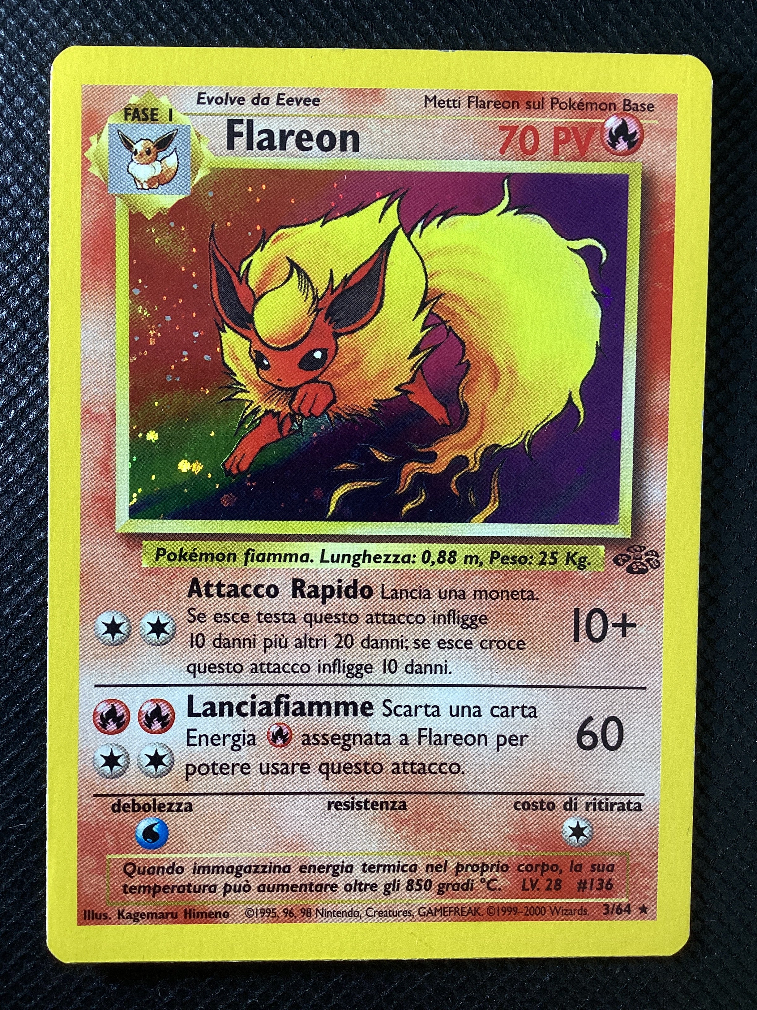 03-64 Flareon Holo JU Jungle ITA GOOD